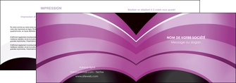 faire modele a imprimer depliant 2 volets  4 pages  web design abstrait violet violette MLIGLU89193