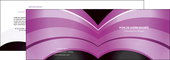 modele depliant 2 volets  4 pages  web design abstrait violet violette MIFLU89195