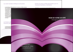 realiser depliant 2 volets  4 pages  web design abstrait violet violette MIF89203