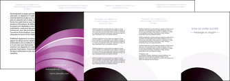 imprimer depliant 4 volets  8 pages  web design abstrait violet violette MIFCH89211