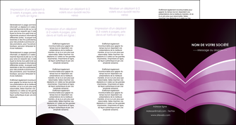 maquette en ligne a personnaliser depliant 4 volets  8 pages  web design abstrait violet violette MIFCH89215