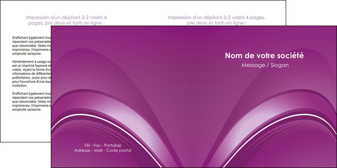 modele en ligne depliant 2 volets  4 pages  web design texture contexture structure MLGI90059