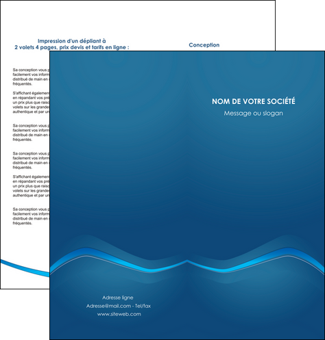 modele depliant 2 volets  4 pages  web design texture contexture structure MLIP90109