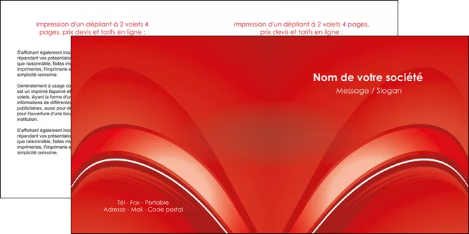 faire modele a imprimer depliant 2 volets  4 pages  web design texture contexture structure MLGI90163