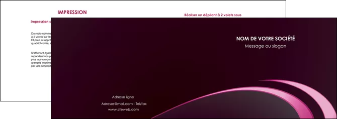 impression depliant 2 volets  4 pages  contexture structure fond MIFBE94331