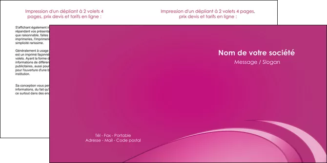 exemple depliant 2 volets  4 pages  texture contexture structure MLGI94577