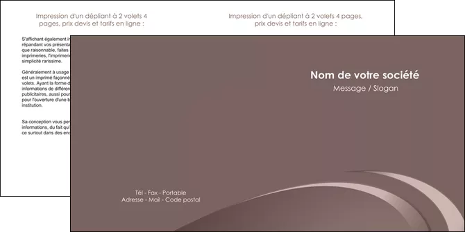imprimer depliant 2 volets  4 pages  web design texture contexture structure MLGI94855