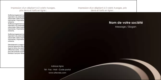 modele en ligne depliant 2 volets  4 pages  web design texture contexture structure MIFLU95031