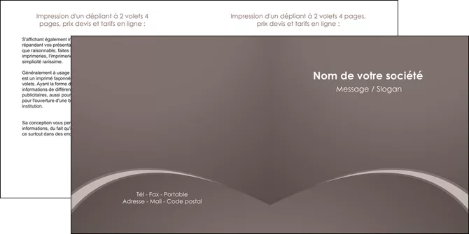 imprimer depliant 2 volets  4 pages  web design texture contexture structure MLIGLU95255