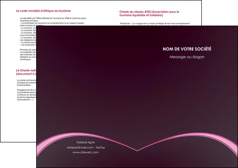 realiser depliant 2 volets  4 pages  reseaux texture contexture structure MLGI95733