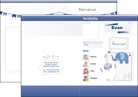 creer modele en ligne depliant 2 volets  4 pages  facebook facebaby bebe MIFLU96343